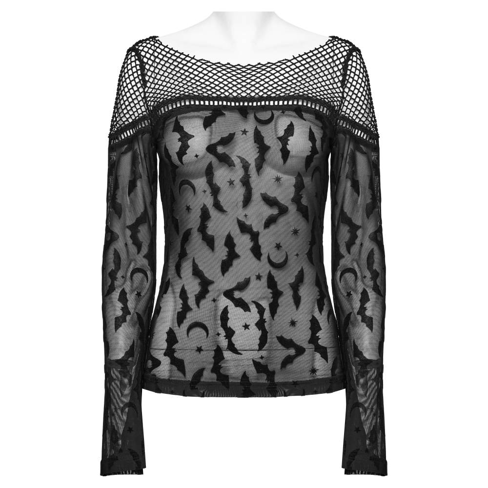 Punk Rave - Night Sky Longsleeve top - Zwart